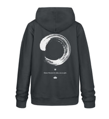 Enso Premium Organic Bio Baumwolle Achtsamkeit Hoodie India Ink Grey-7068 Enso Premium Organic Bio Baumwolle Achtsamkeit Hoodie India Ink Grey-7068